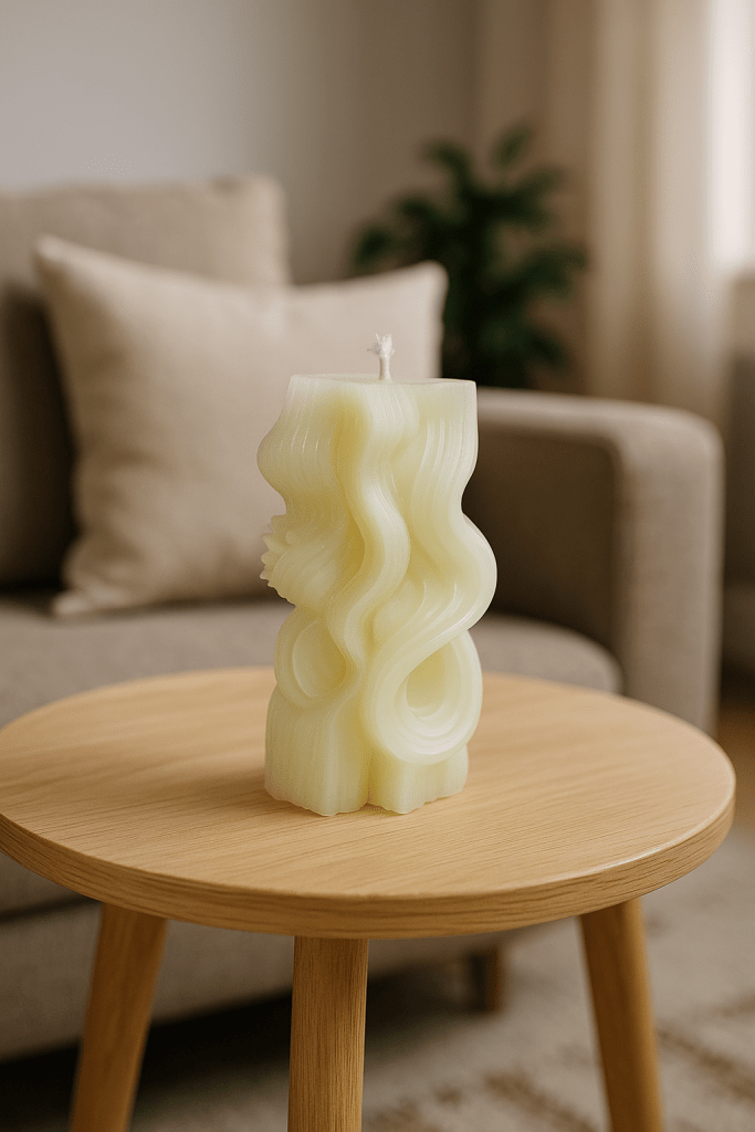 Handgemaakte koolzaadwaskaars van Wax & Wiek kaars voor een sfeervol interieur, verkrijgbaar in de shop